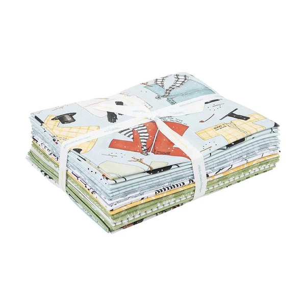 White As Snow 1-Yard Bundle Blue