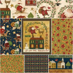 Up On The Housetop 1-Yard Bundle Snowflake