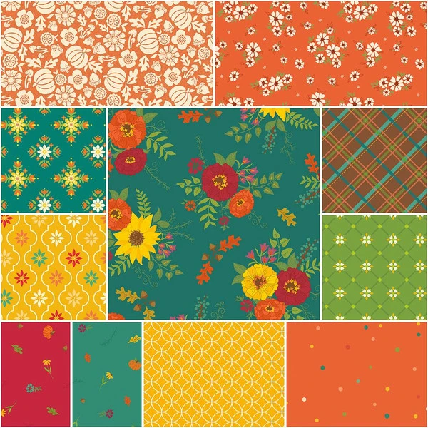 Autumn Afternoon 1-Yard Bundle Teal