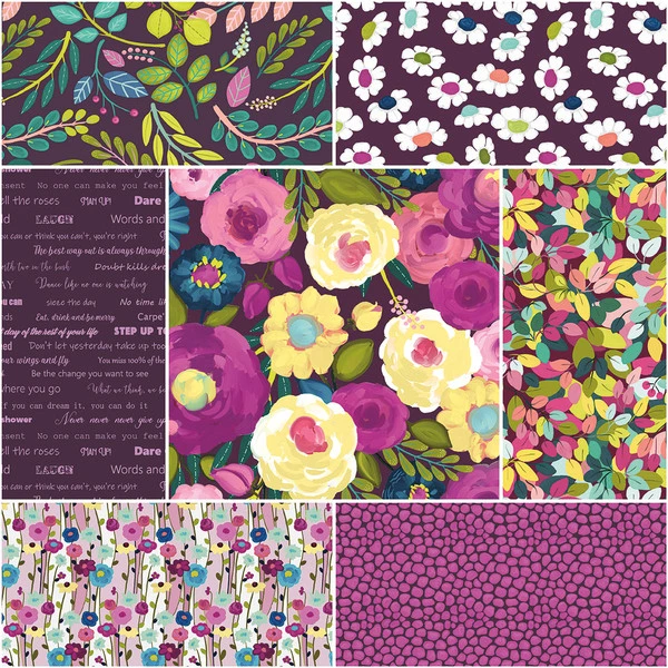 Fragrant Fields 1-Yard Bundle Eggplant