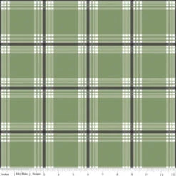 Flannel Snow Leopard Plaid Green