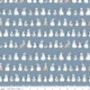 Flannel Snow Leopard Snowmen Rows Cornflower