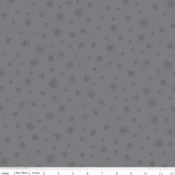 Flannel Snow Leopard Snowflakes Gray
