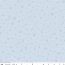 Flannel Snow Leopard Snowflakes Ice Blue