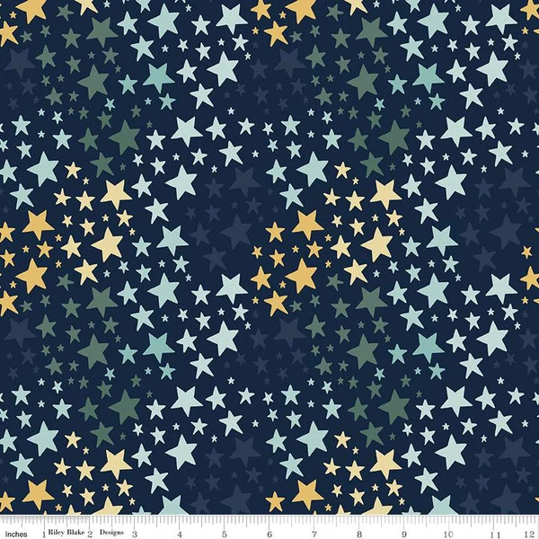 Flannel It's A Boy Stars Navy