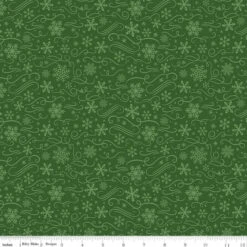 Flannel Snowflakes Green