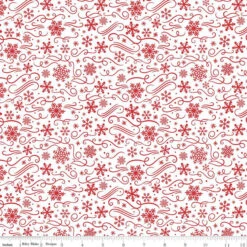 Flannel Snowflakes White
