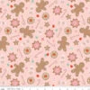 Flannel Gingerbread Cookies Pink