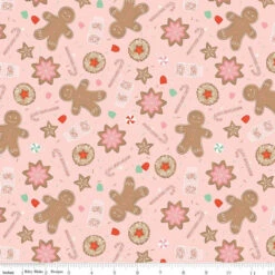 Flannel Gingerbread Cookies Pink