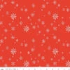 Flannel Northern Lights Let It Snow Red