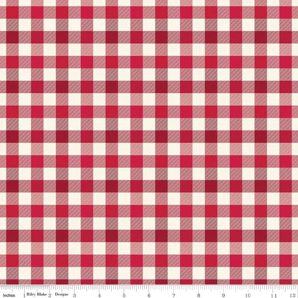 Flannel Old Fashioned Christmas Check Red