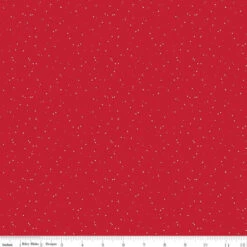 Flannel Snow Dots Red