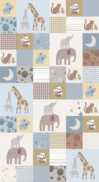 Flannel Safari Stargazing Boy Cheater Print Multi - Image 2