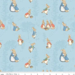 Flannel The Tale Of Peter Rabbit Main Blue