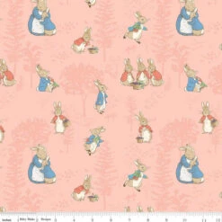 Flannel The Tale Of Peter Rabbit Main Coral
