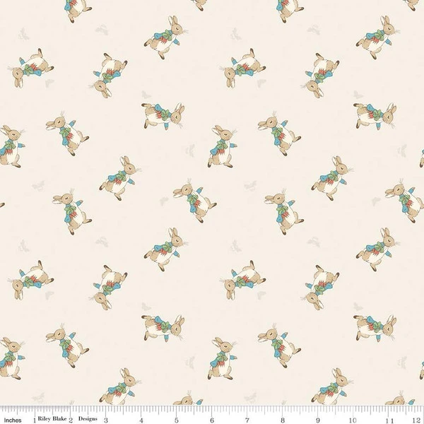 Flannel The Tale Of Peter Rabbit Peter Toss Cream