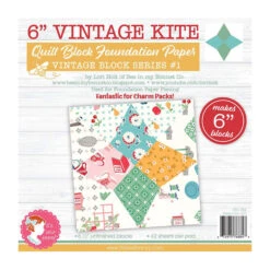 It's Sew Emma 6" Vintage Kite Quilt Block Foundation Paper