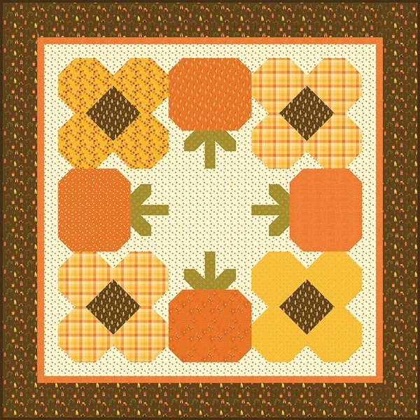 Sandy Gervais Pumpkin Parade Runner And Quilt Pattern - Image 2