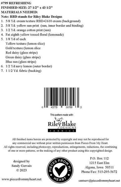 Sandy Gervais Refreshing Wall Hanging Pattern - Image 2