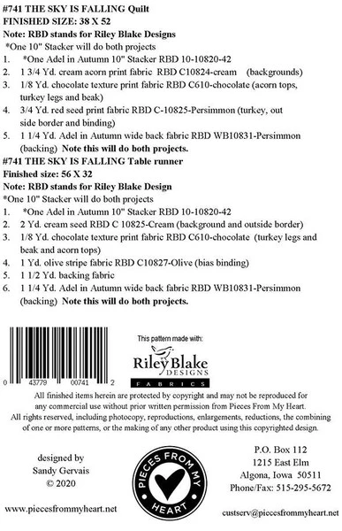 Sandy Gervais Sky Is Falling Quilt And Runner Pattern - Image 2