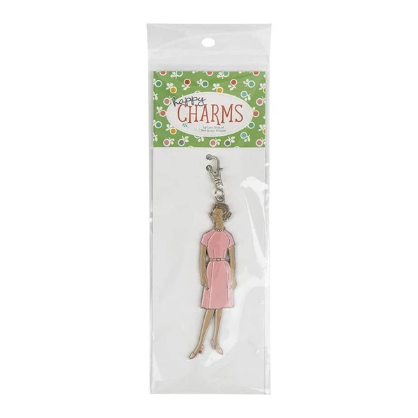 Lori Holt Enamel Happy Charm⢠Vintage Lady Pink - Image 2