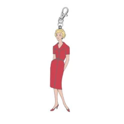 Lori Holt Enamel Happy Charm™ Vintage Lady Red