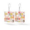 Hometown Leatherworks Square Earrings BloomBerry