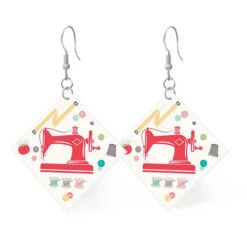 Hometown Leatherworks Square Earrings My Happy Place