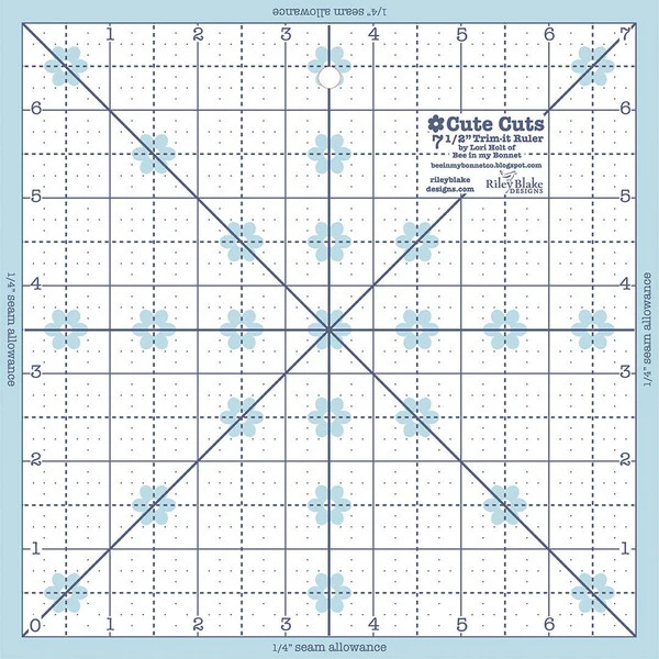 Lori Holt Cute Cuts™ Trim-it™ Ruler 7 1/2" X 7 1/2"