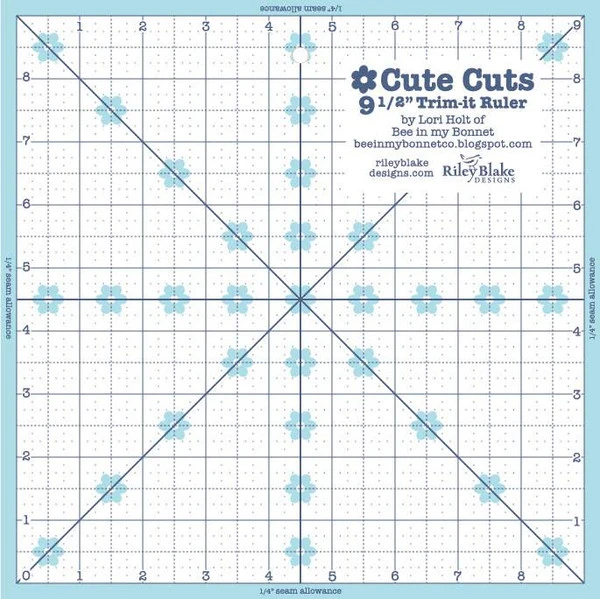 Lori Holt Cute Cuts™ Trim-it™ Ruler 9 1/2" X 9 1/2