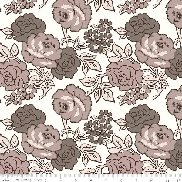 Wide Back Flea Market Roses Neutral