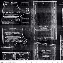 Wide Back Sew Journal 18-Inch Doll Pattern Black