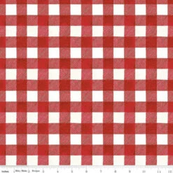 Wide Back White As Snow Buffalo Plaid Red