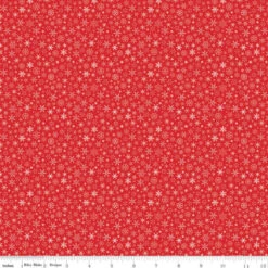 Wide Back Peace On Earth Snowflakes Red