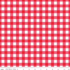Wide Back Picnic Florals Gingham Red