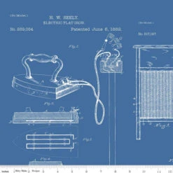 Wide Back Press On Clothing Care Blue