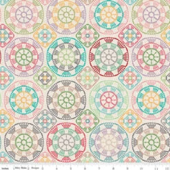 Wide Back Chunky Thread Crochet Circles Multi